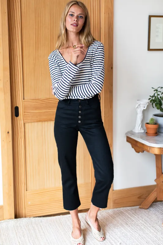 True Vintage Denim Stovepipes - Black Hemp Organic sold by Emerson Fry