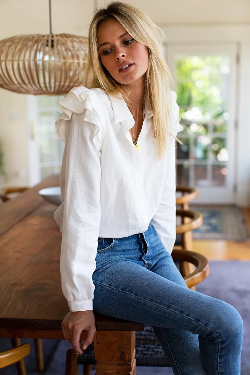 Sanibel Shirt - Salt Linen sold by Emerson Fry