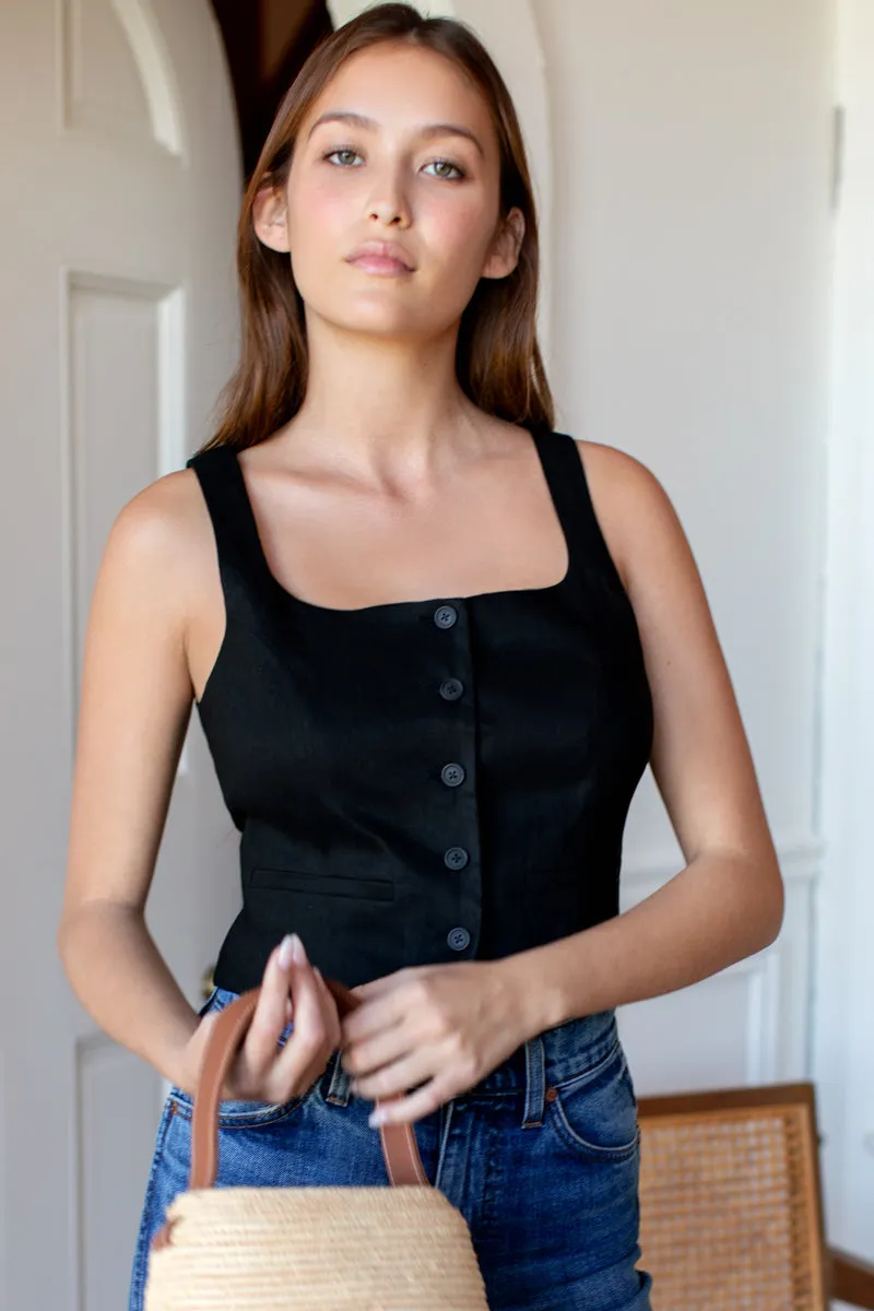 Tailored Top - Black sold by Emerson Fry