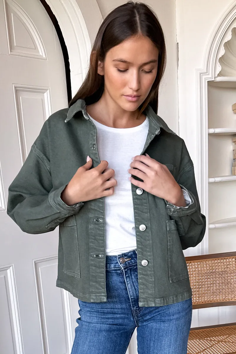 Utility Shirt Jacket - Army Green sold by Emerson Fry product image thumbnail 5