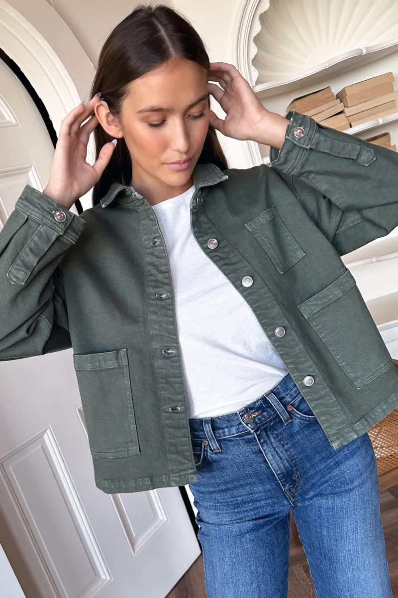 Utility Shirt Jacket - Army Green sold by Emerson Fry product image thumbnail 3