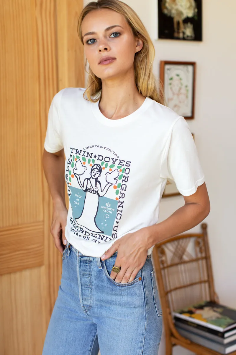 Twin Doves T-Shirt - Goddess Sea Organic sold by Emerson Fry product image thumbnail 2