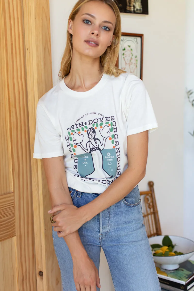 Twin Doves T-Shirt - Goddess Sea Organic sold by Emerson Fry product image thumbnail 4