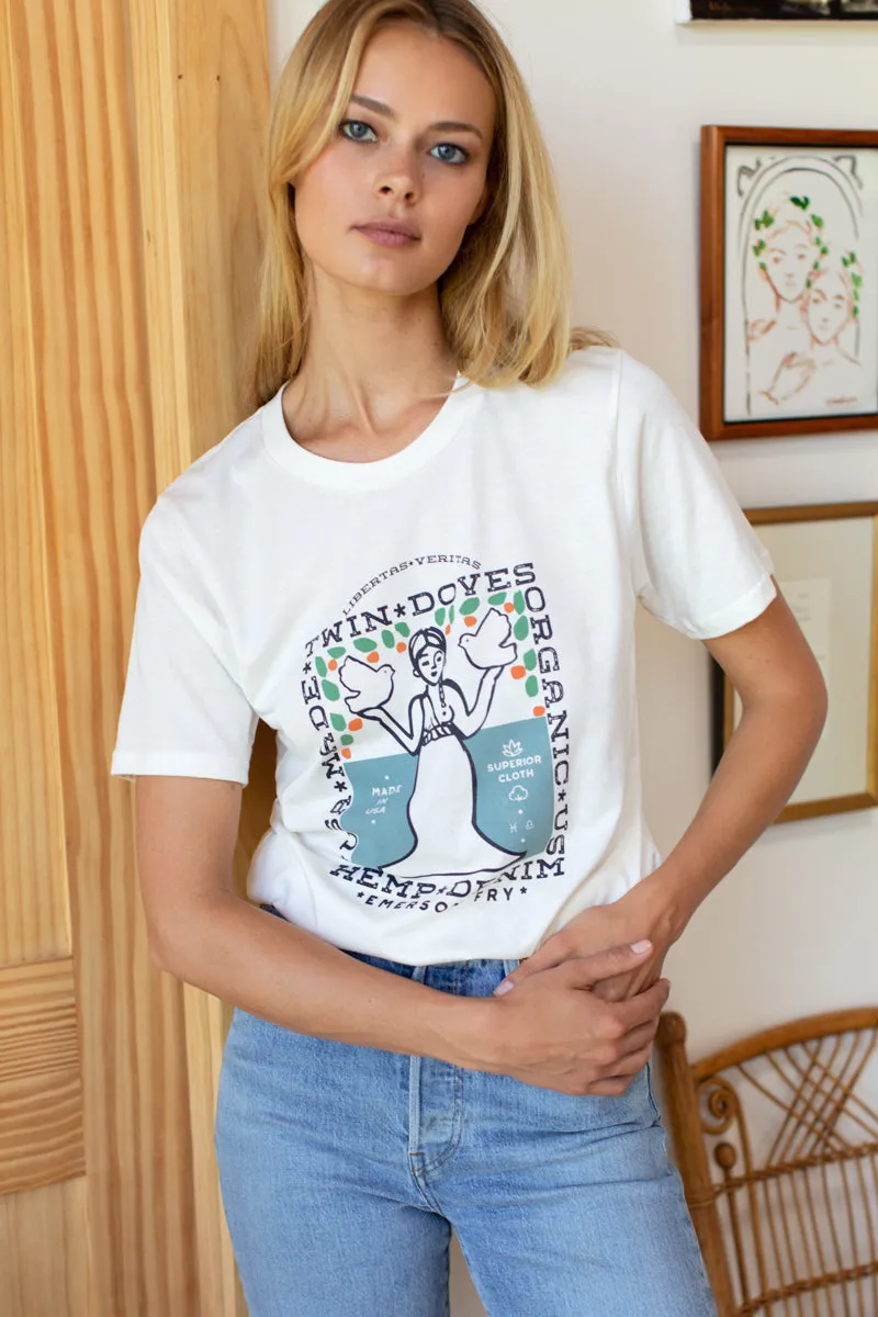 Twin Doves T-Shirt - Goddess Sea Organic sold by Emerson Fry product image thumbnail 5