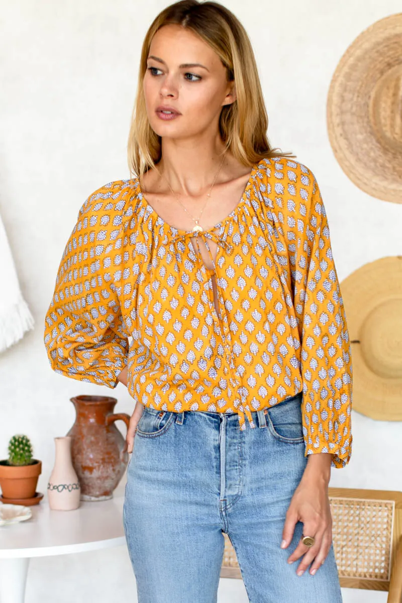 Lucy Blouse - Sisters Yellow Organic sold by Emerson Fry