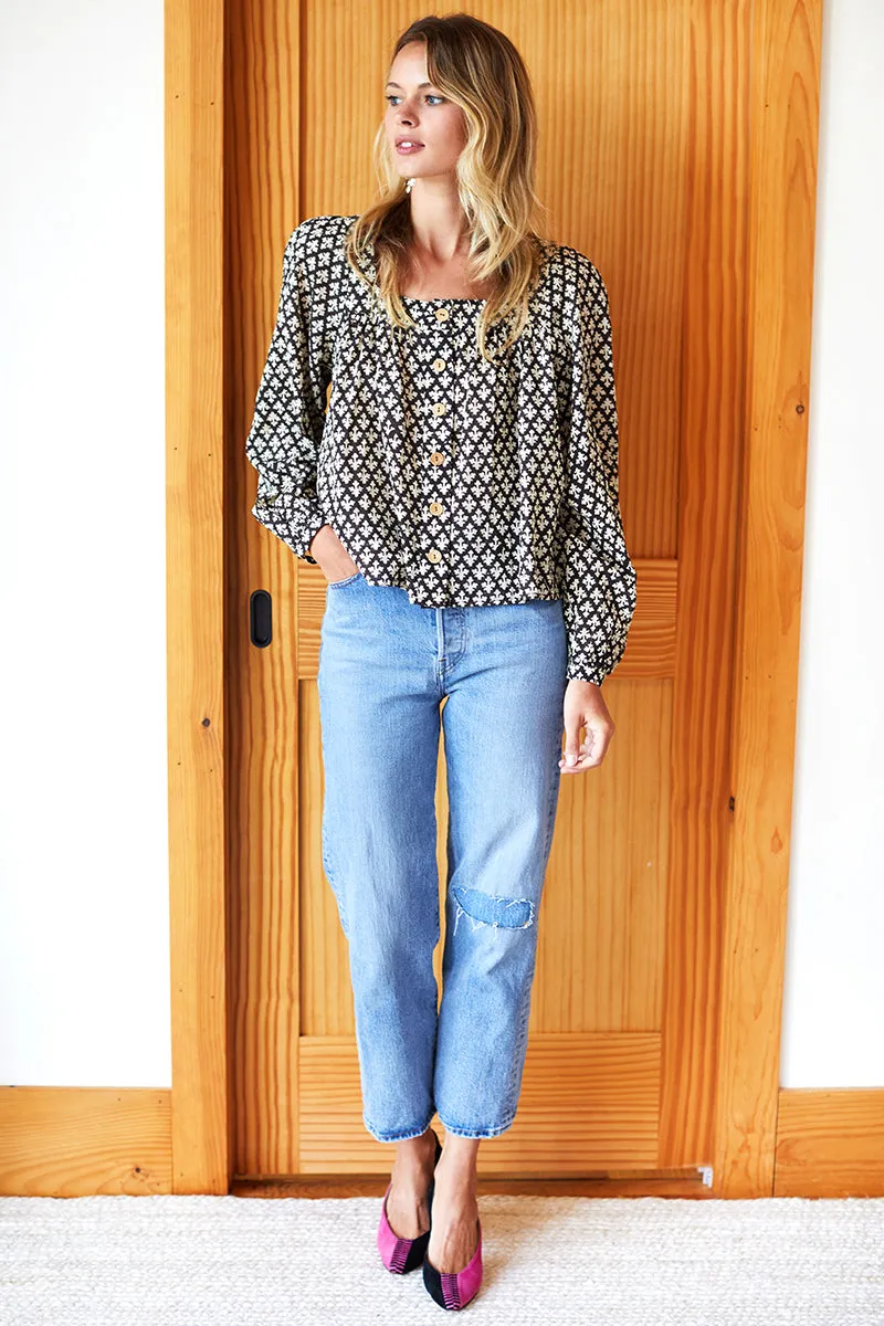 Laurent Blouse - August Flowers Black Organic sold by Emerson Fry product image thumbnail 2