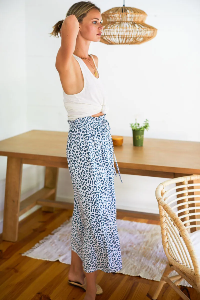 Drawstring Skirt - Charcoal Leopard sold by Emerson Fry product image thumbnail 2