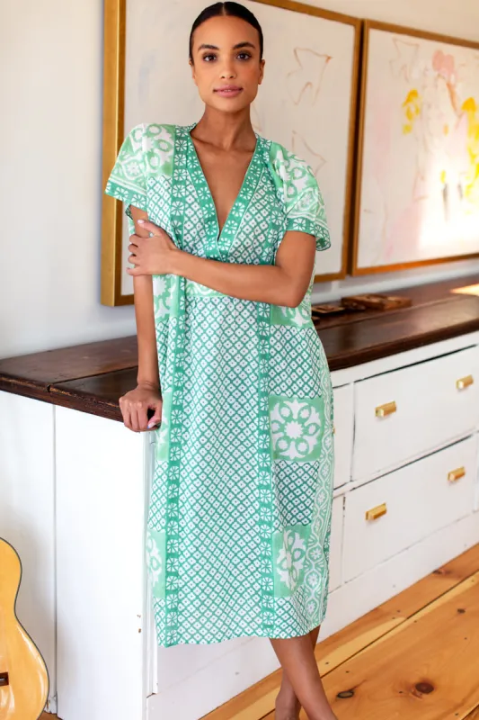Daughters Caftan - Dark Green Organic sold by Emerson Fry