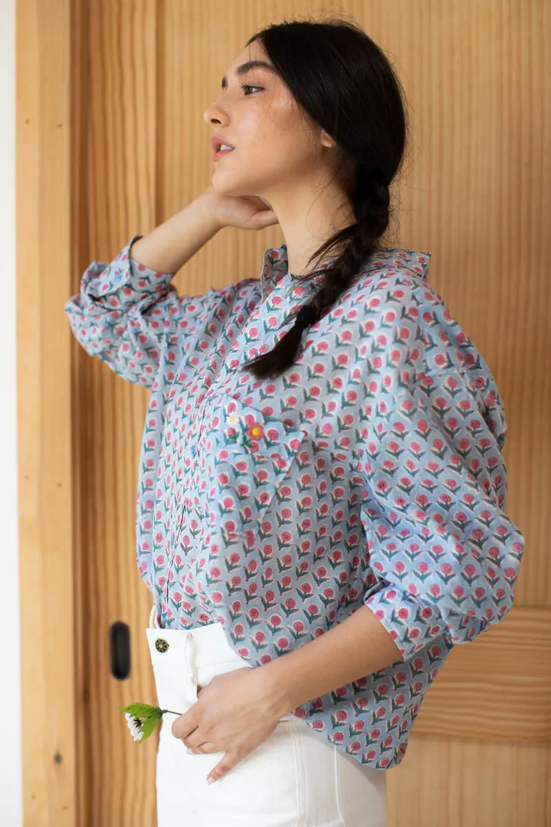 Ryan Shirt - Little Blue + Pink Organic sold by Emerson Fry product image thumbnail 3