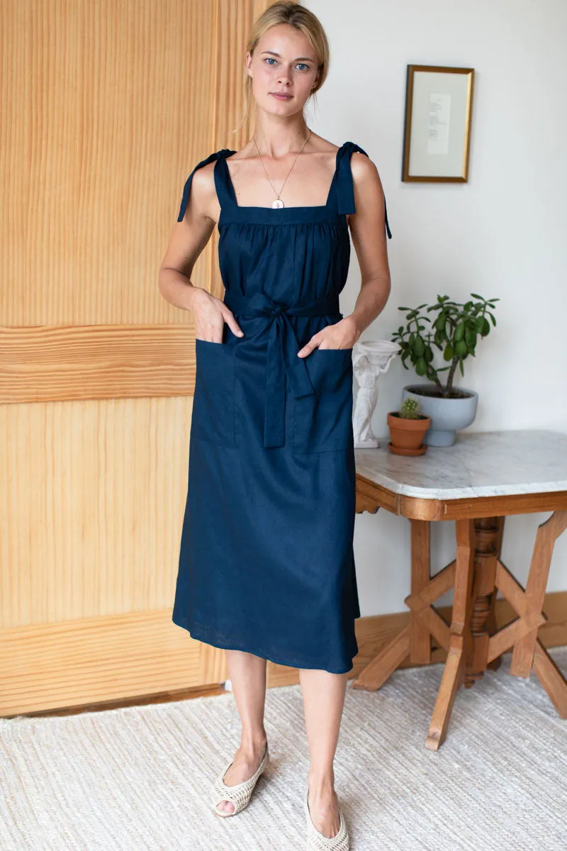 Izzy Long Dress - Maritime Linen sold by Emerson Fry product image thumbnail 2