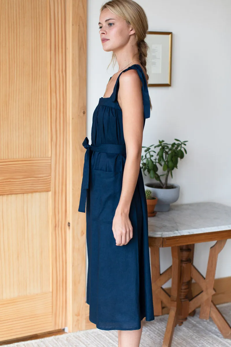 Izzy Long Dress - Maritime Linen sold by Emerson Fry product image thumbnail 3