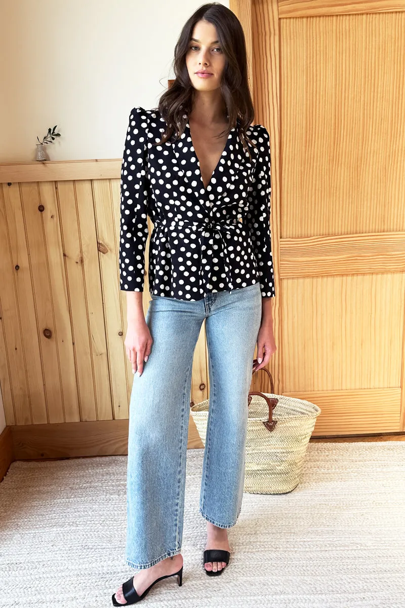 Paris Jacket - Painterly Dots Black + Ivory sold by Emerson Fry product image thumbnail 2