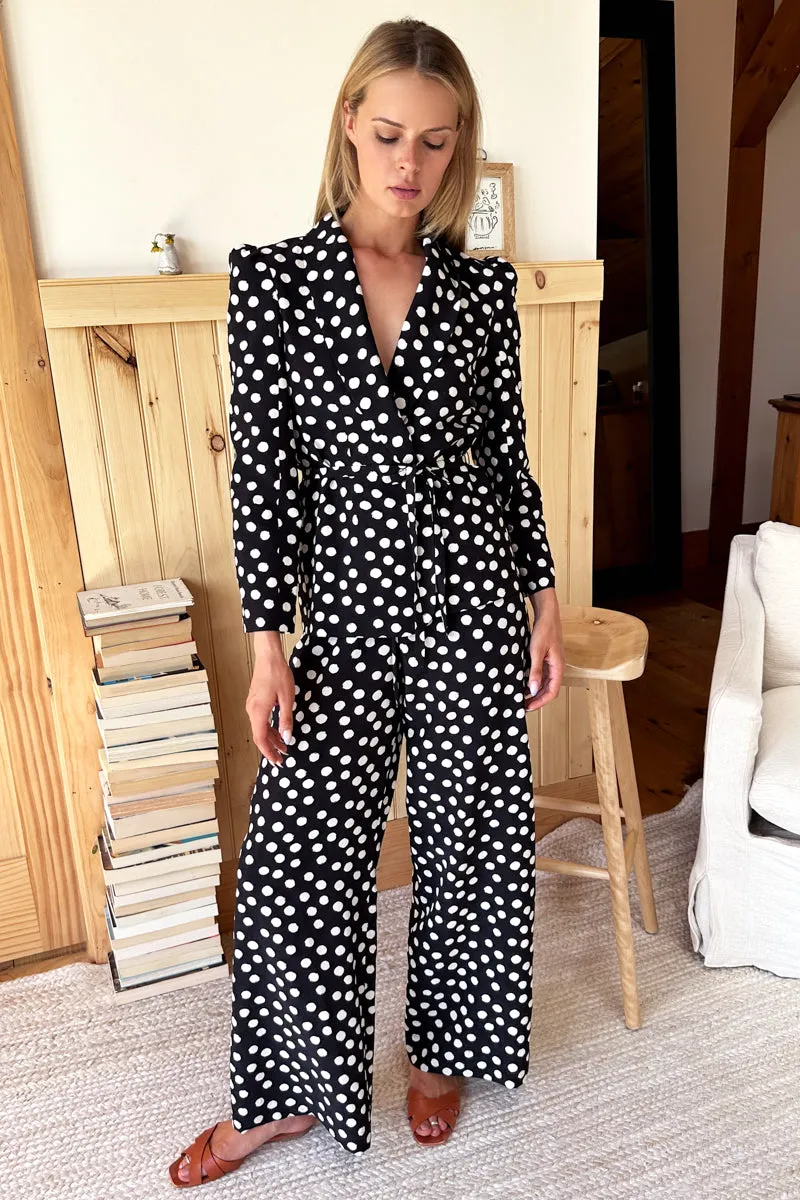 Paris Jacket - Painterly Dots Black + Ivory sold by Emerson Fry