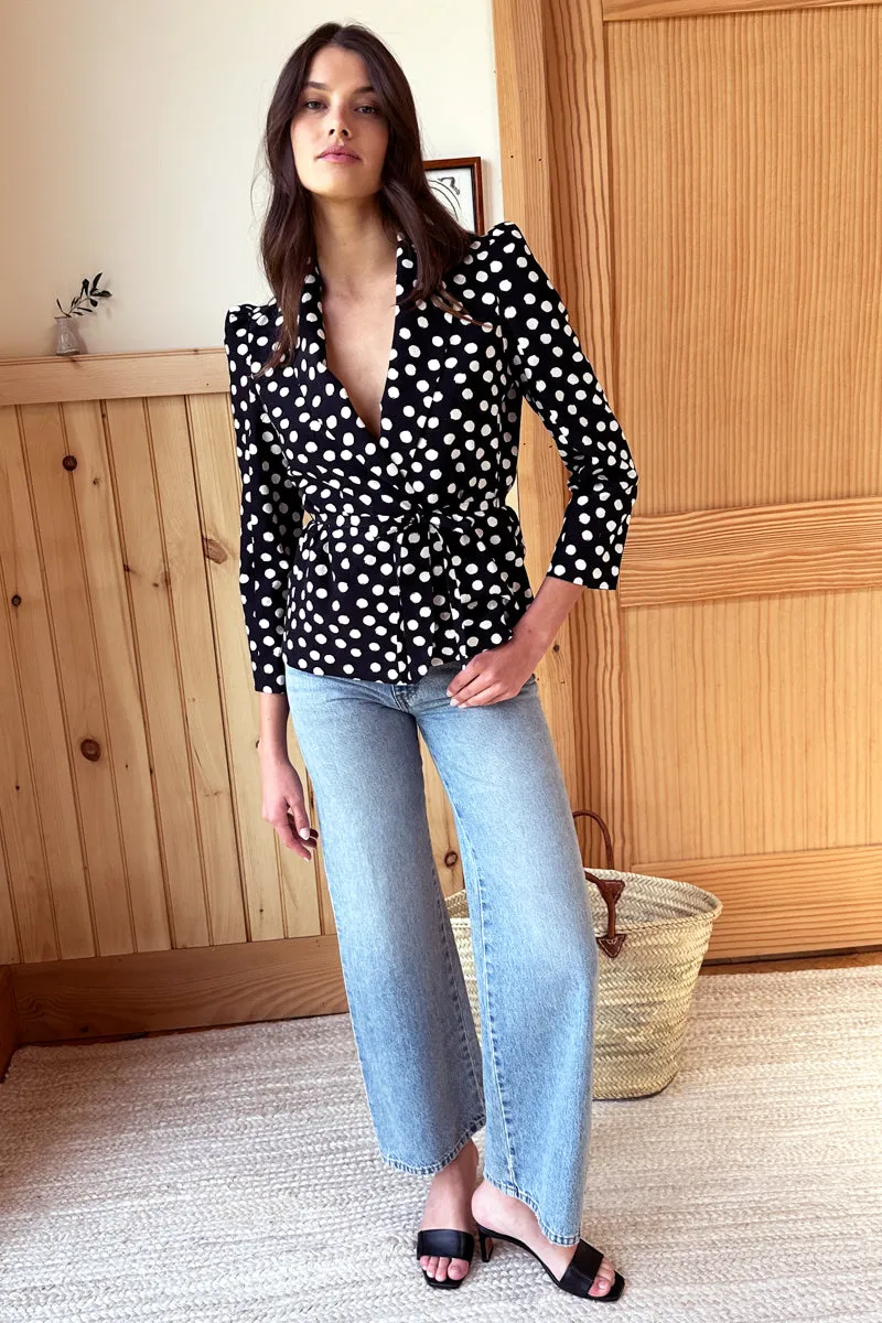 Paris Jacket - Painterly Dots Black + Ivory sold by Emerson Fry product image thumbnail 3