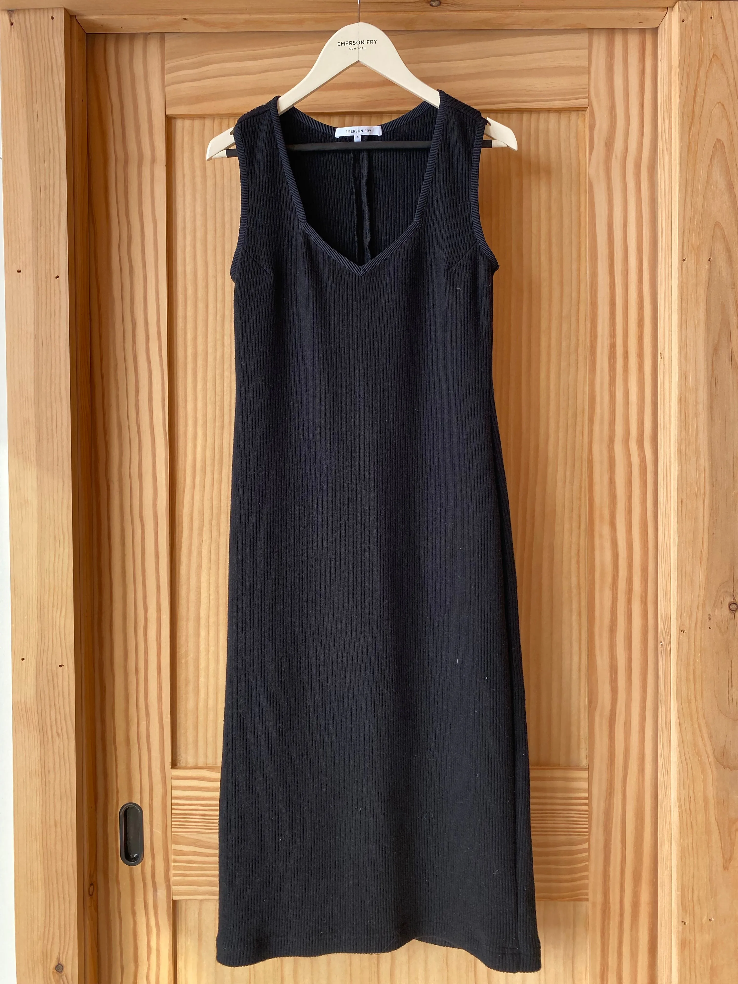 Nadja Knit Dress - Black Hemp Cotton Rib Organic sold by Emerson Fry product image thumbnail 2
