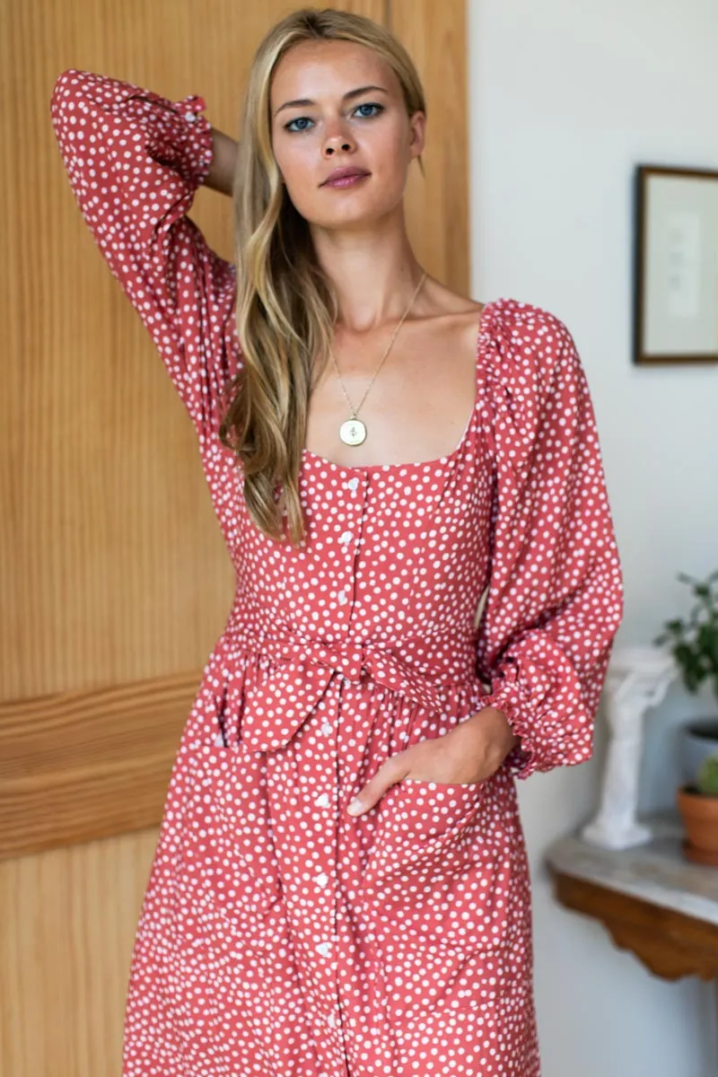 Hazel Dress - Painted Dot Spice sold by Emerson Fry product image thumbnail 3