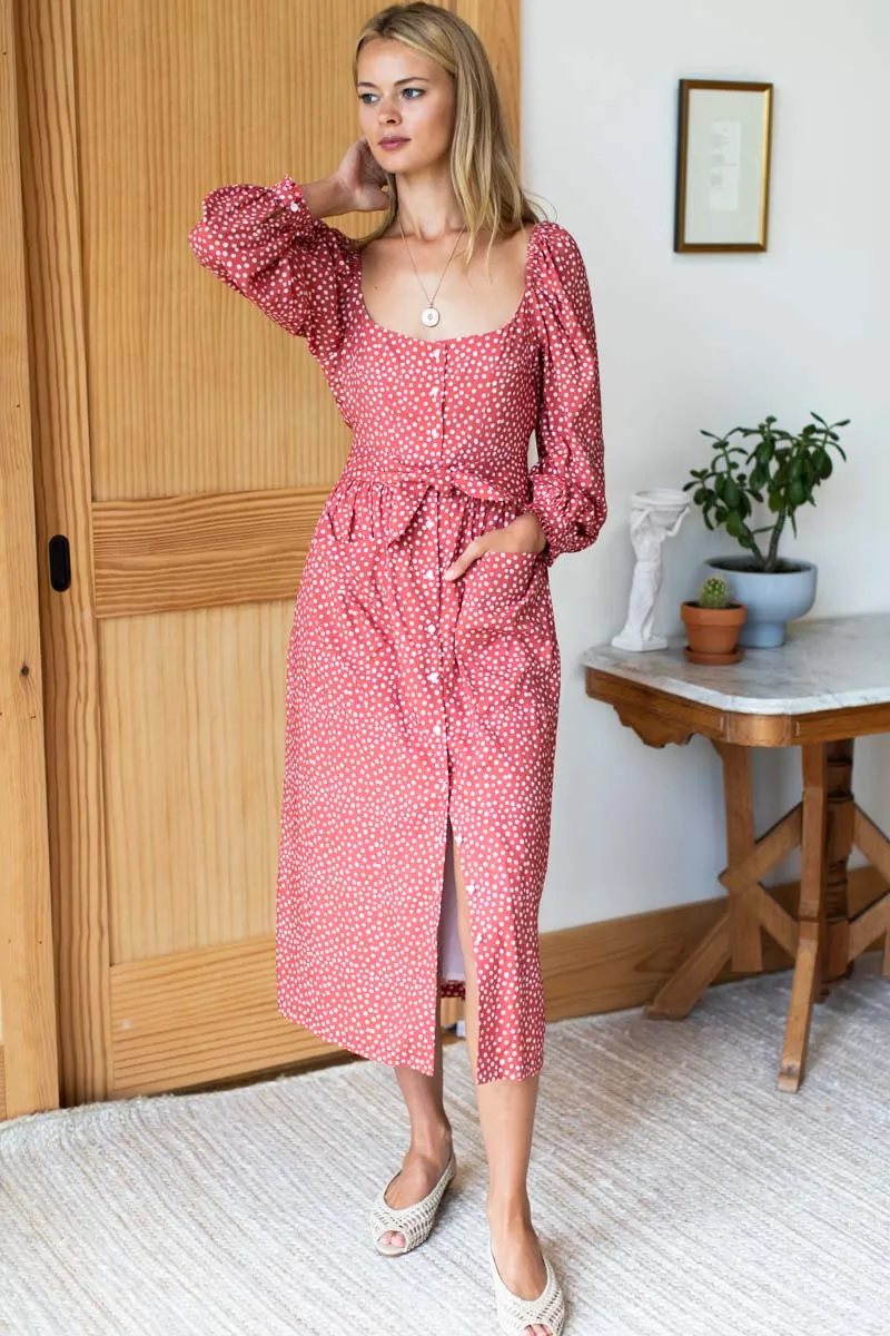 Hazel Dress - Painted Dot Spice sold by Emerson Fry