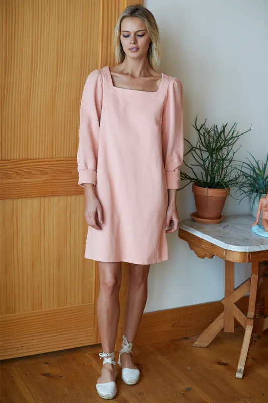 Squareneck Dress - Muted Clay Organic made by Emerson Fry