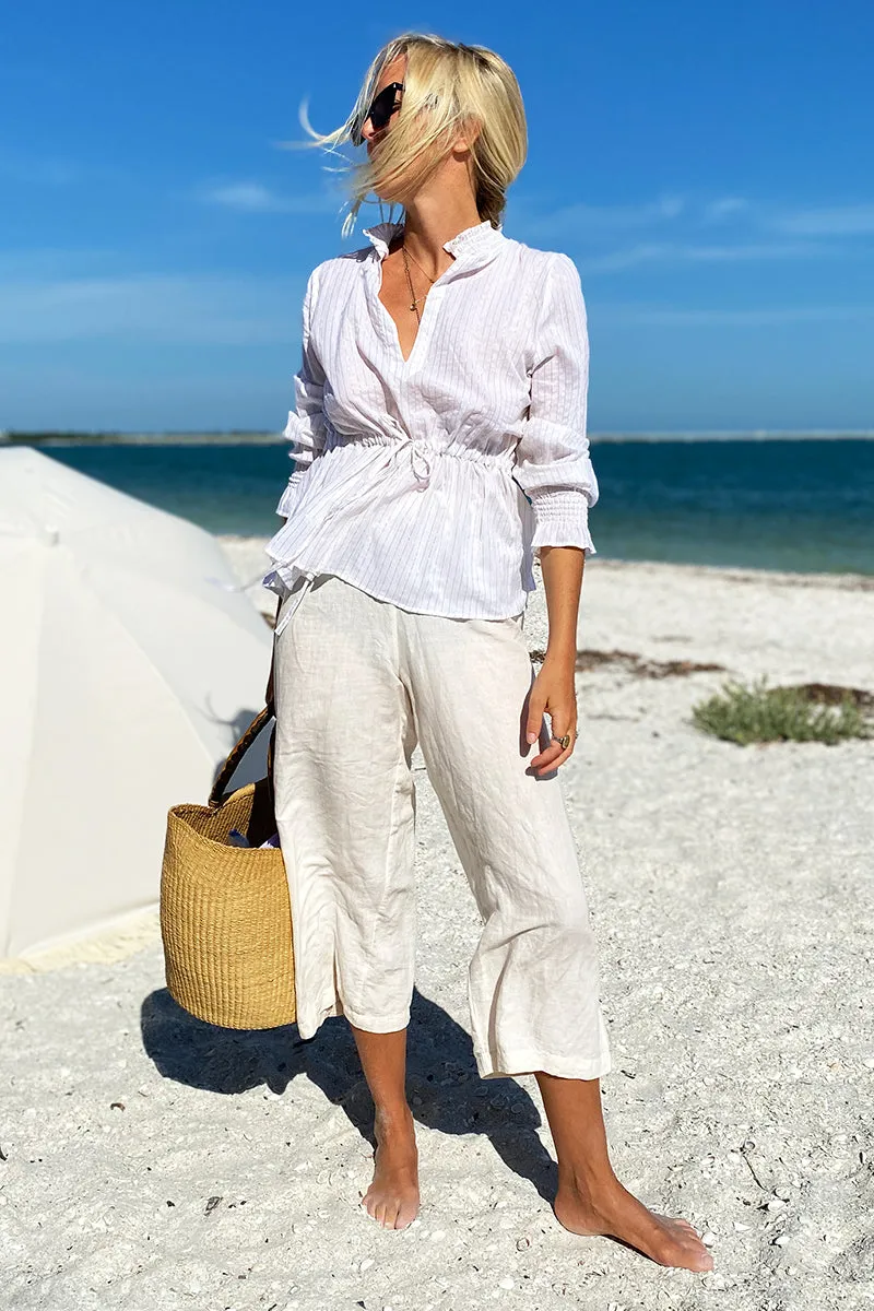 Lucybella Top - White Lurex sold by Emerson Fry product image thumbnail 4