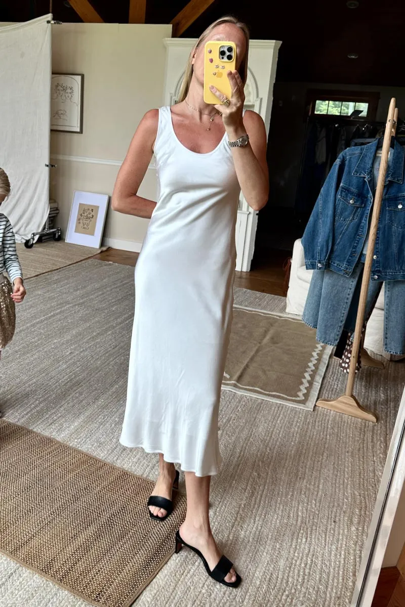 Bias Cut Dress - White Satin sold by Emerson Fry product image thumbnail 4