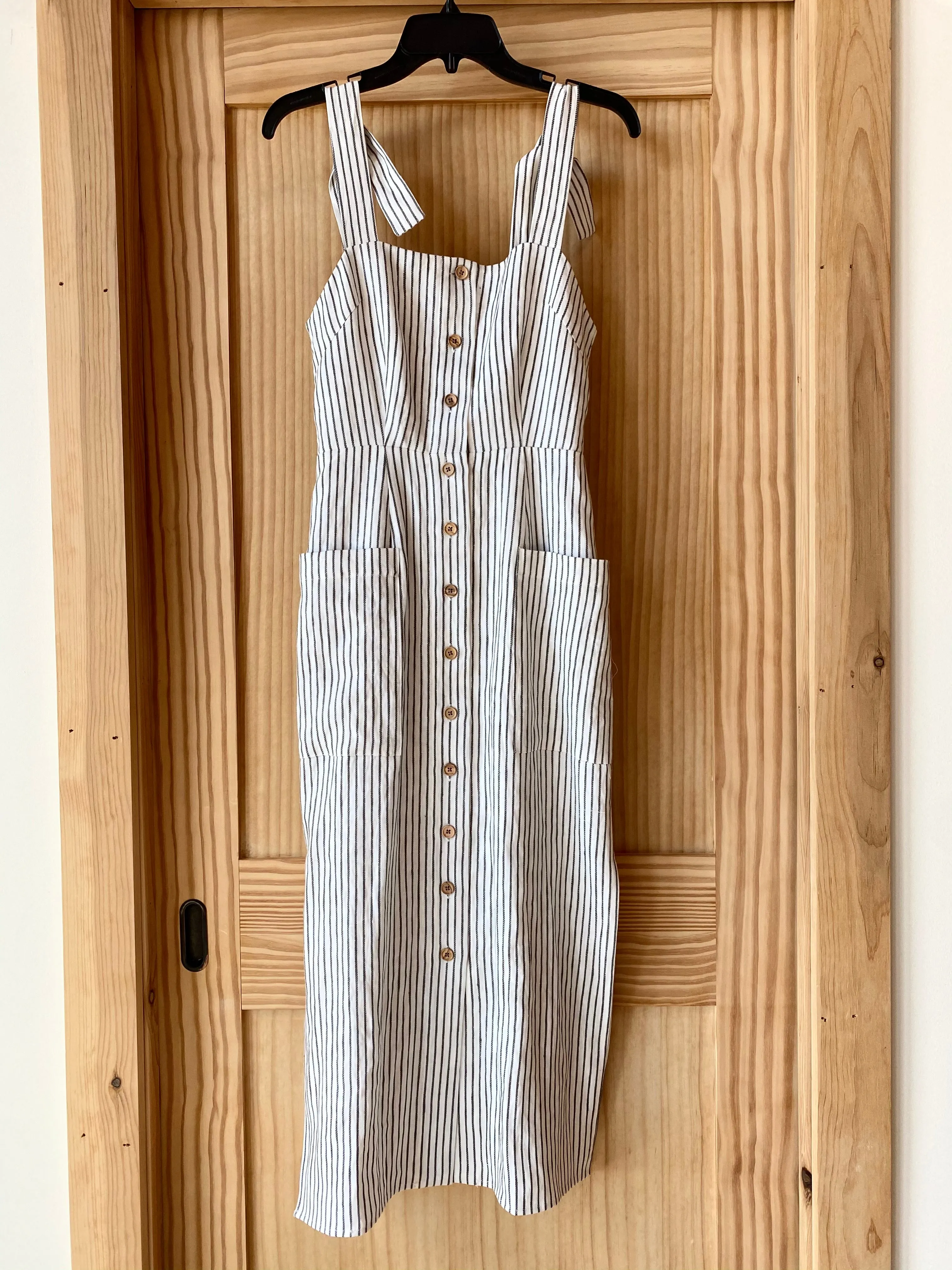 Lillian Dress - Charcoal Stripe sold by Emerson Fry product image thumbnail 2