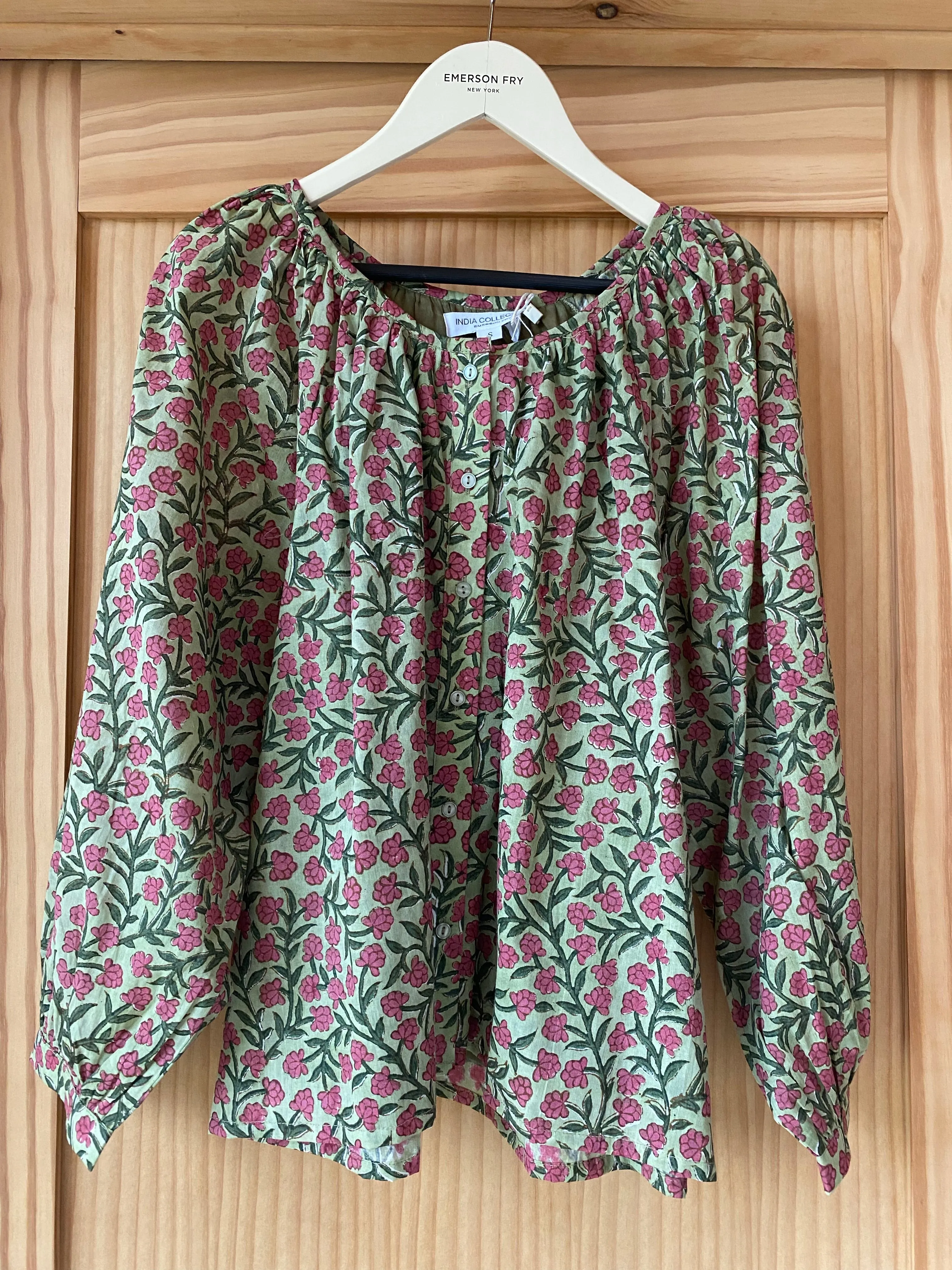 Frances Blouse - Garden Pink + Green Organic sold by Emerson Fry product image thumbnail 2