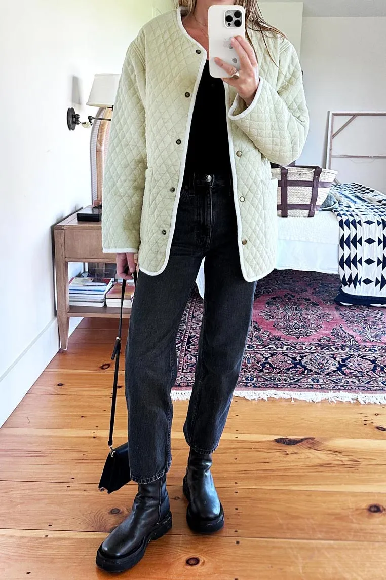 India Quilted Coat - Buttercream Organic sold by Emerson Fry product image thumbnail 4