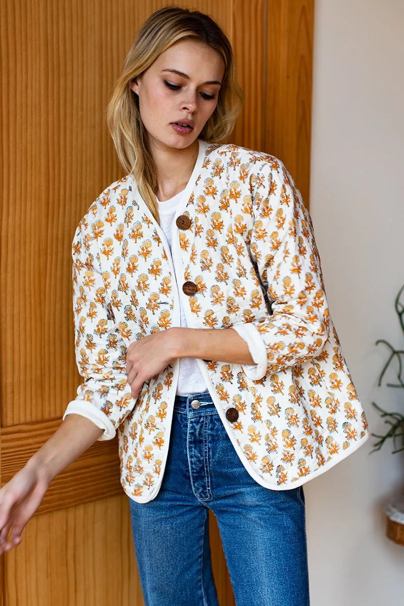 India Quilted Jacket - Marigolds Organic sold by Emerson Fry