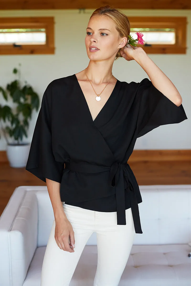 Wrap Top - Black sold by Emerson Fry
