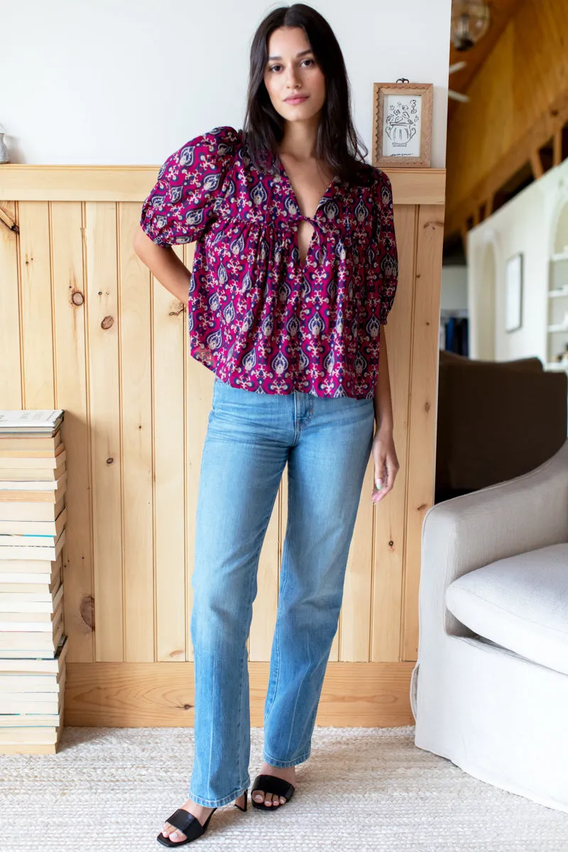Puff Isla Top - Pink Indigo Organic sold by Emerson Fry product image thumbnail 4