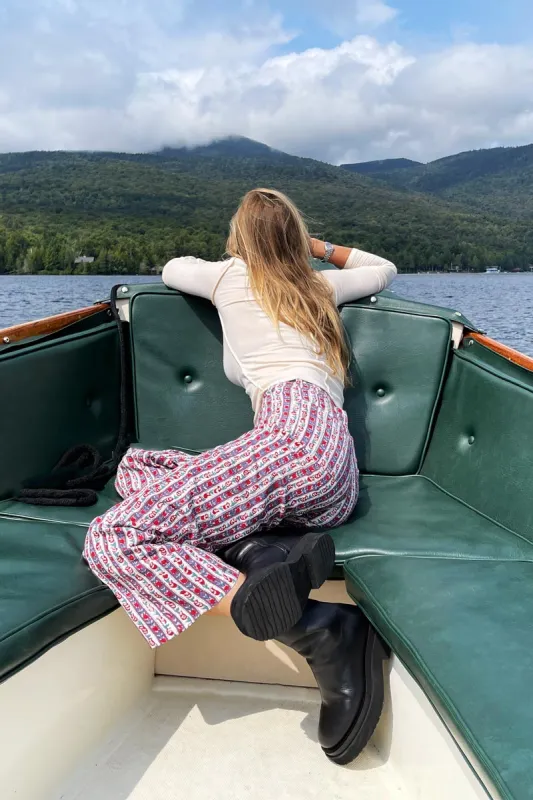 Everyday Pant - Vintage Floral Stripe sold by Emerson Fry