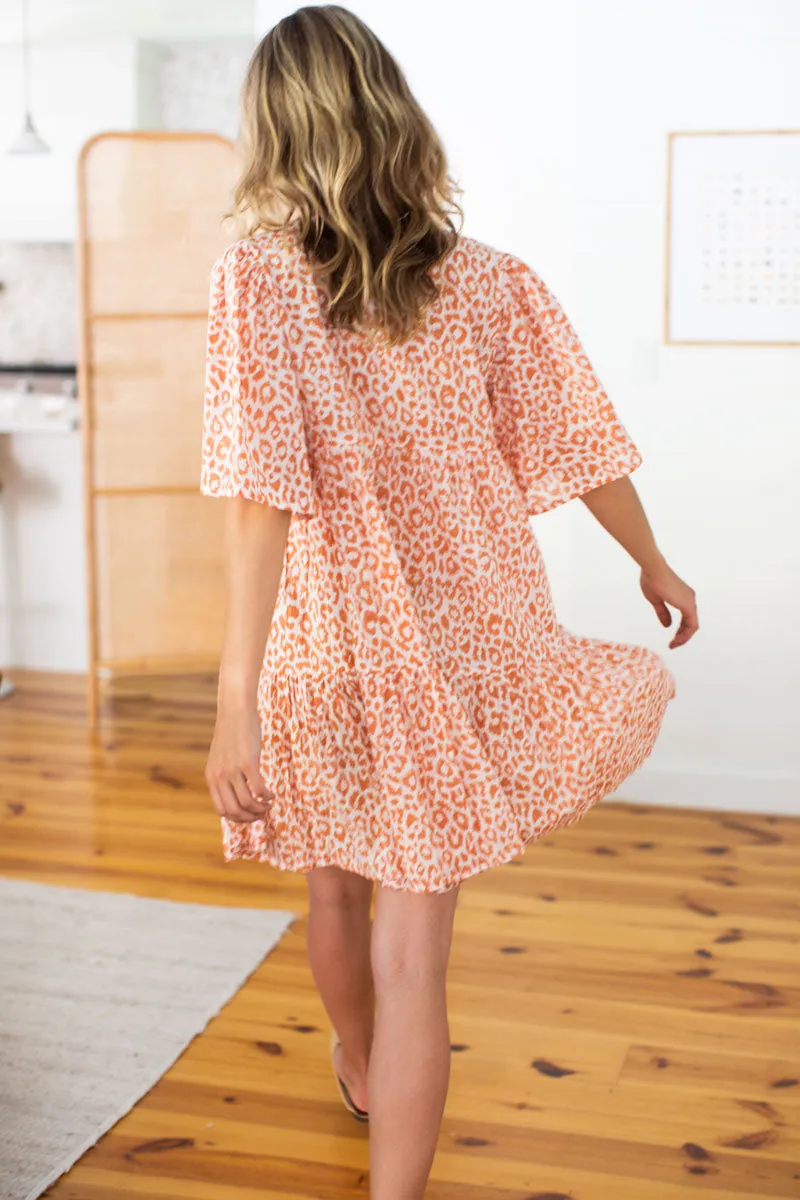 Isla Dress - Sunbaked Leopard Organic sold by Emerson Fry