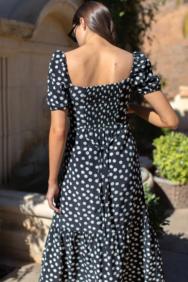 Luie Maxi Dress - Handpainted Dots Black + Ivory sold by Emerson Fry product image thumbnail 3
