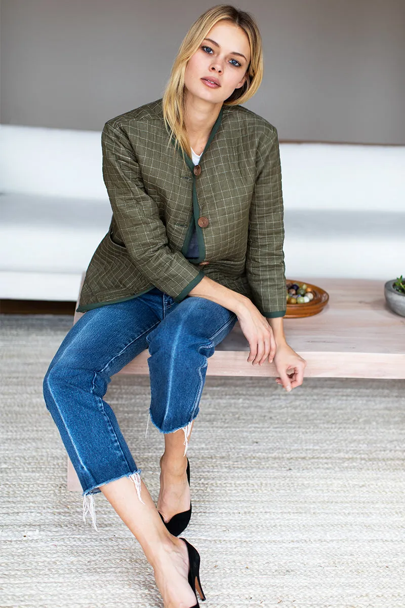 India Quilted Jacket - Moss Organic sold by Emerson Fry product image thumbnail 2