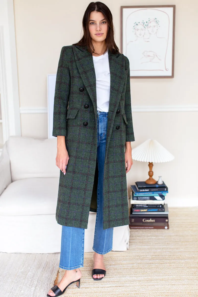 Julius Long Coat - Green Plaid Wool sold by Emerson Fry product image thumbnail 4