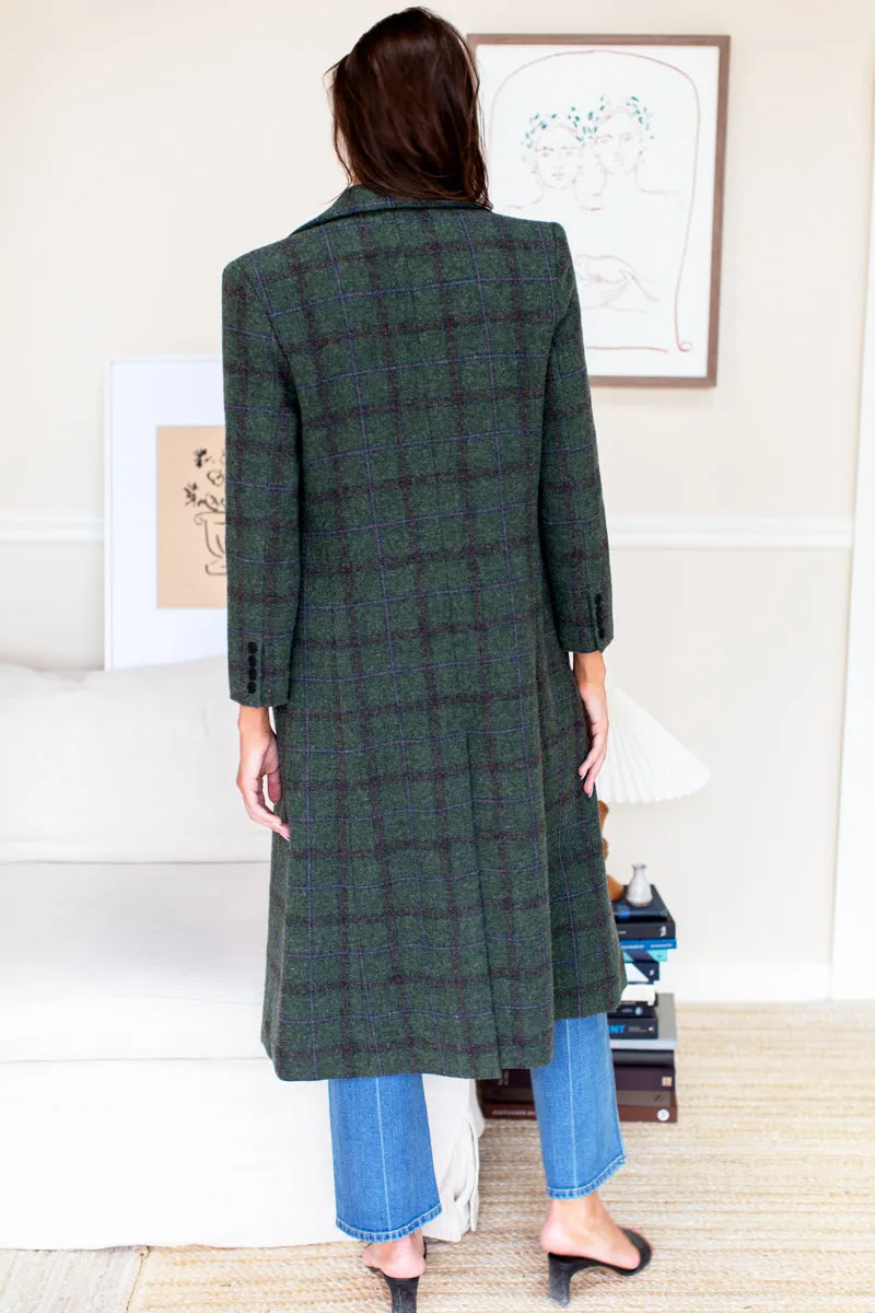 Julius Long Coat - Green Plaid Wool sold by Emerson Fry product image thumbnail 3