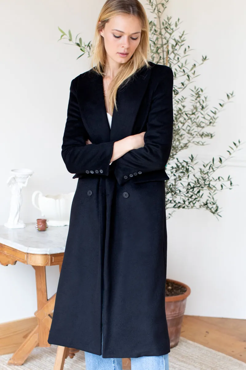 Julius Long Coat - Black Wool Cashmere sold by Emerson Fry product image thumbnail 5
