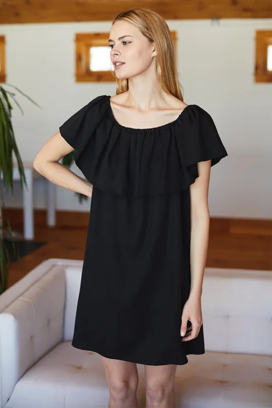 Big Ruffle Dress - Black sold by Emerson Fry