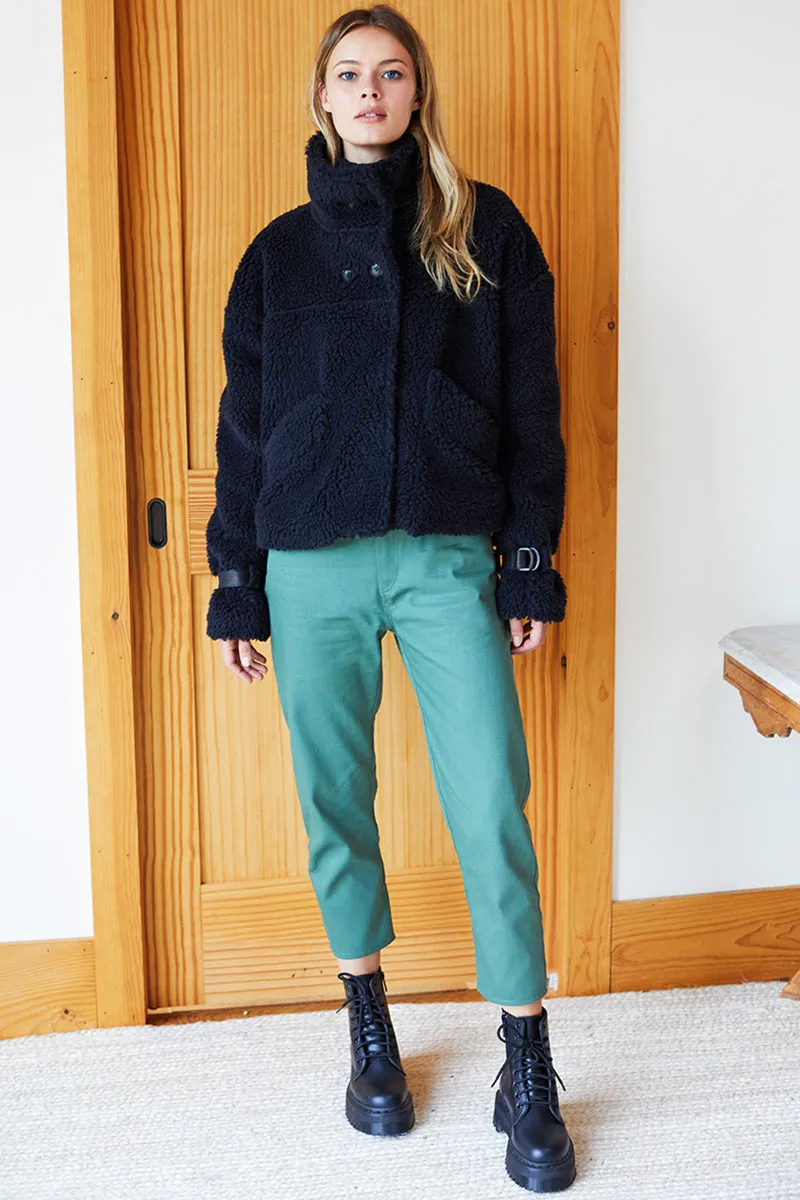 Cozy High Neck Jacket - Black Shearling sold by Emerson Fry product image thumbnail 5