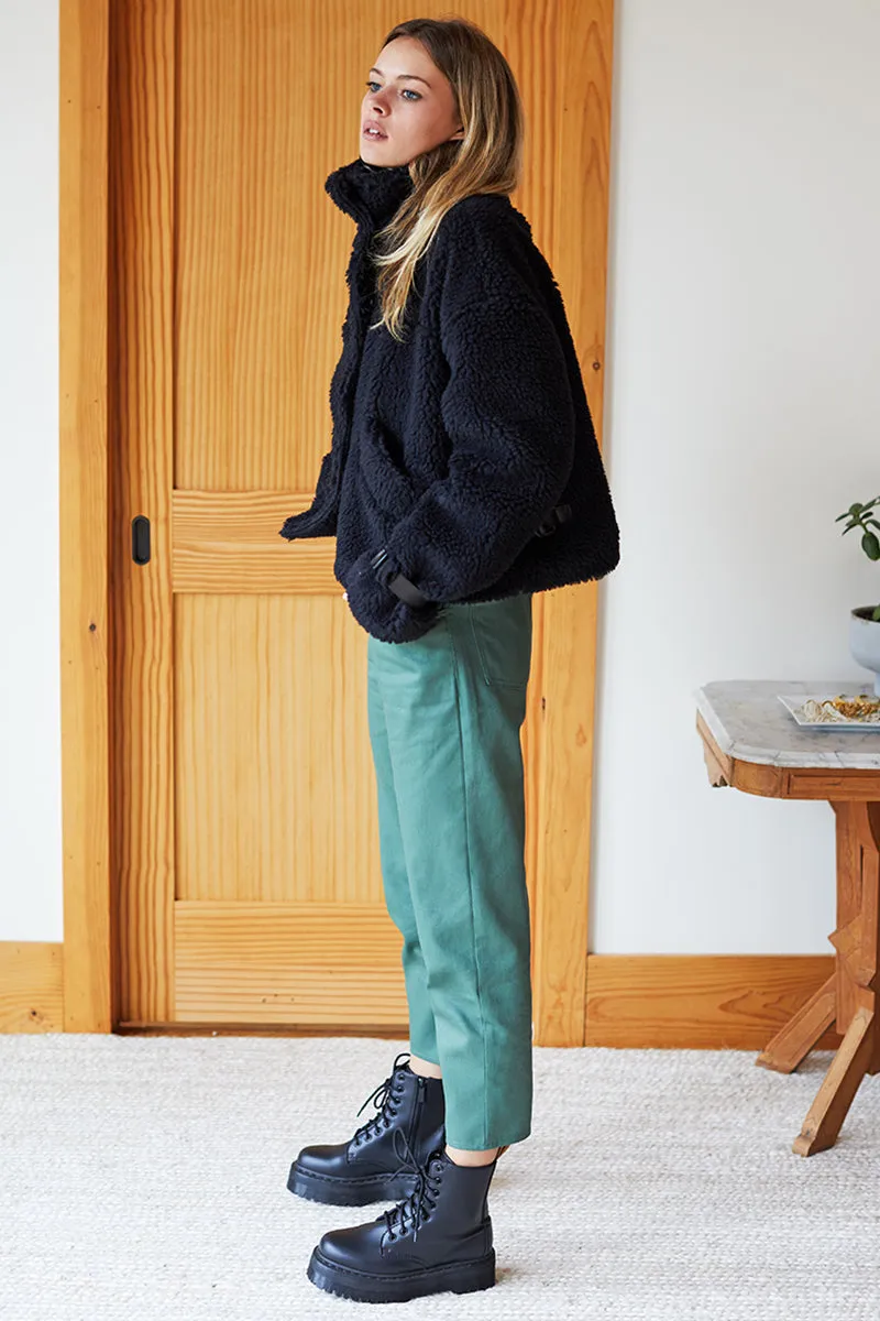 Cozy High Neck Jacket - Black Shearling sold by Emerson Fry product image thumbnail 4