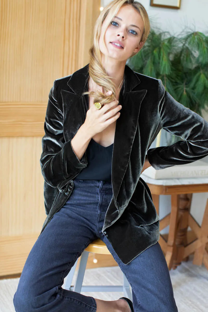 Emerson Tux Jacket - Bark Silk Velvet sold by Emerson Fry product image thumbnail 2