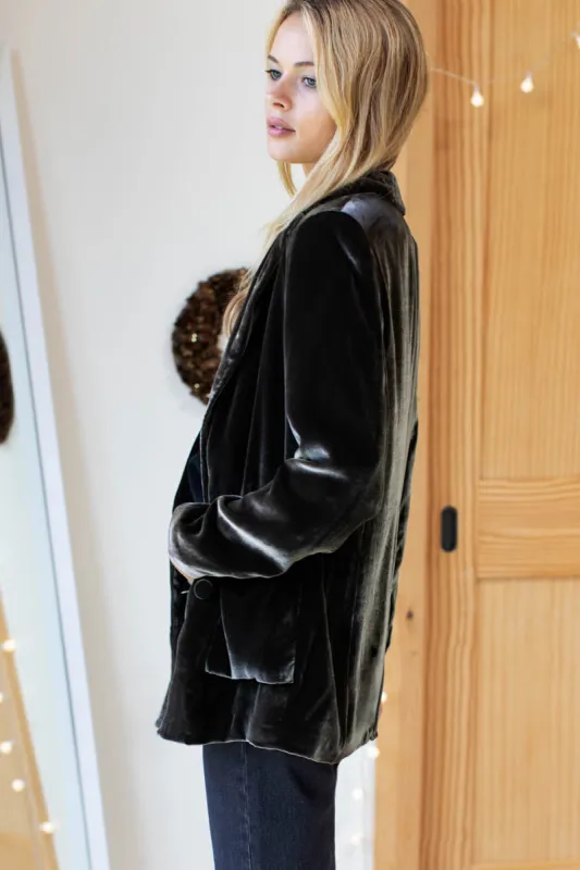 Emerson Tux Jacket - Bark Silk Velvet sold by Emerson Fry