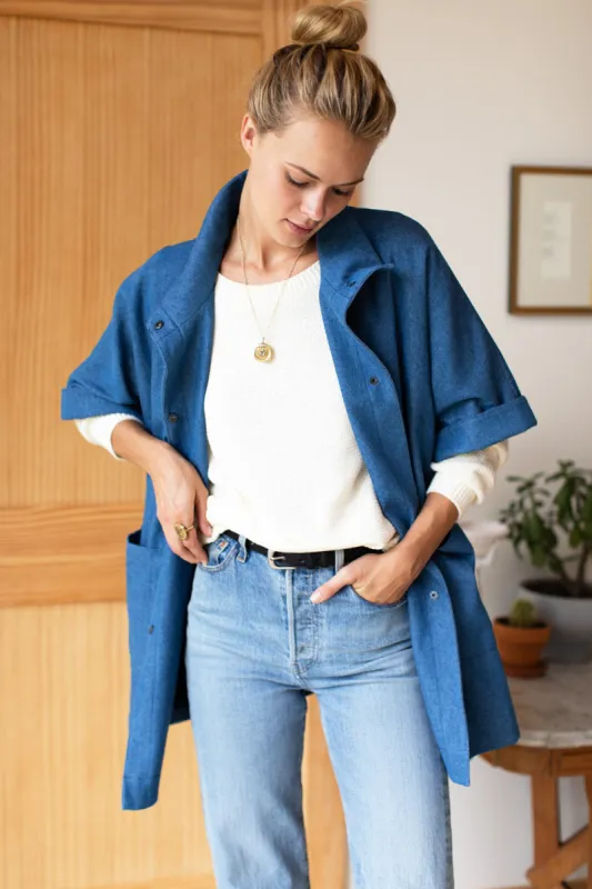 Denim Layering Jacket Shell - Indigo Denim sold by Emerson Fry
