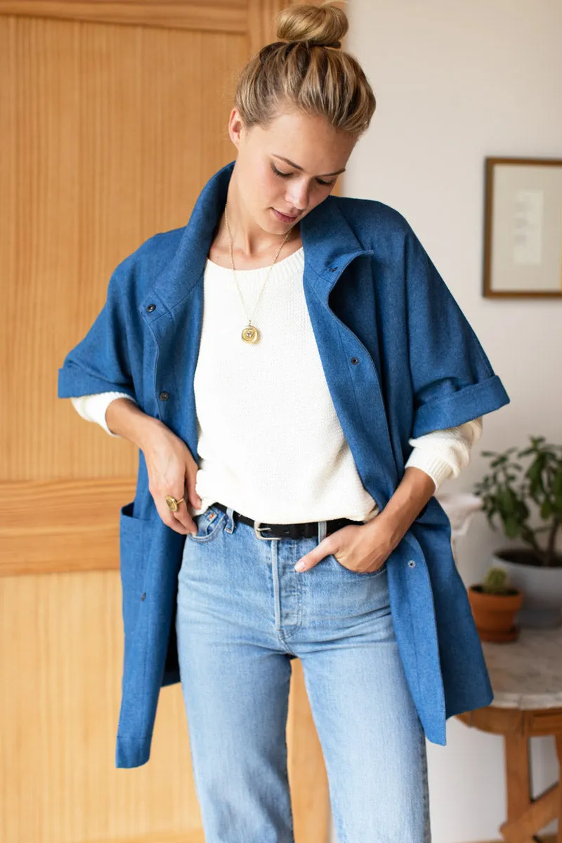 Denim Layering Jacket Shell - Indigo Denim sold by Emerson Fry