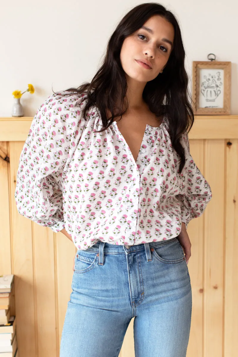 Frances Blouse - Rosey Flowers Organic sold by Emerson Fry