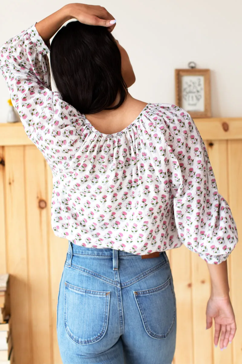 Frances Blouse - Rosey Flowers Organic sold by Emerson Fry product image thumbnail 3