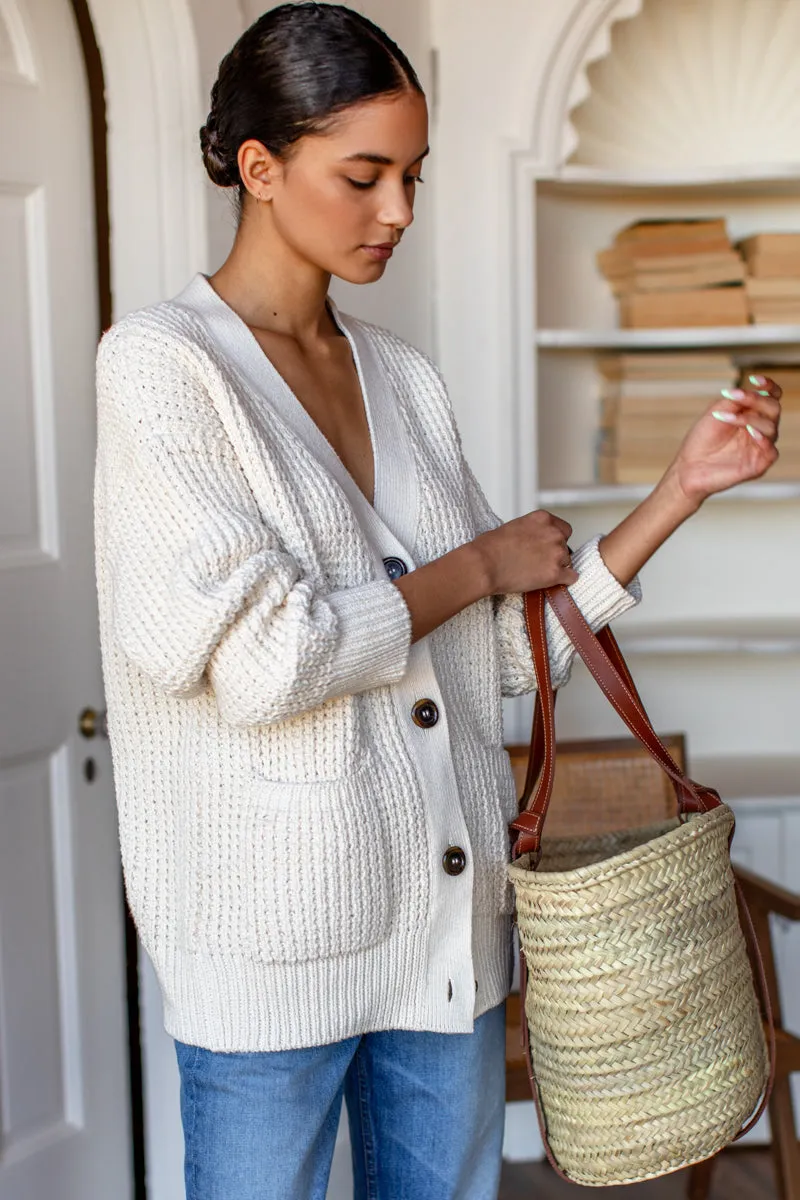 Cozy Cotton Cardigan - Ivory Tanguis Cotton sold by Emerson Fry product image thumbnail 5