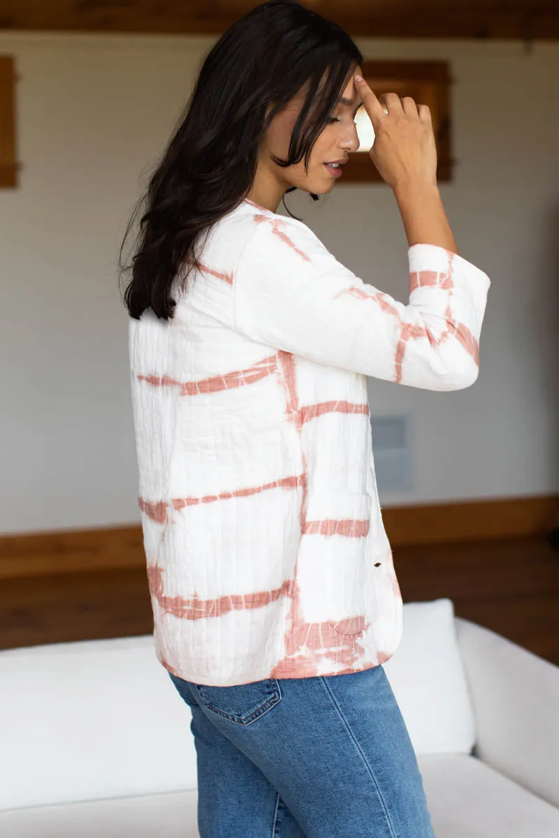 India Quilted Jacket - Dark Rose Tie Dye Organic sold by Emerson Fry product image thumbnail 4