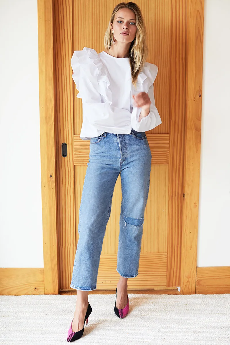 Filipa Blouse - White Poplin sold by Emerson Fry product image thumbnail 3