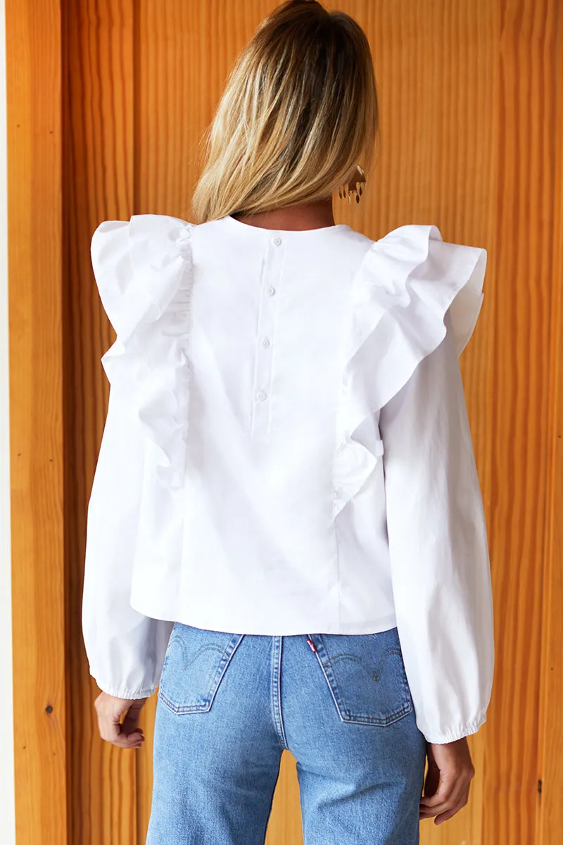 Filipa Blouse - White Poplin sold by Emerson Fry product image thumbnail 4